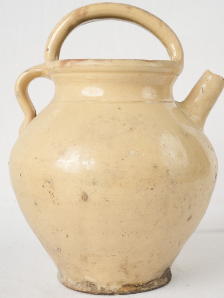 Basket-handle antique terracotta jug