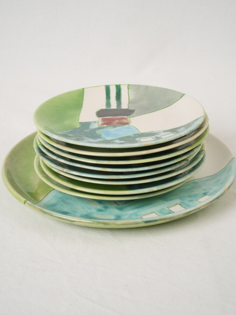 Artistic abstract pattern ceramic plates  