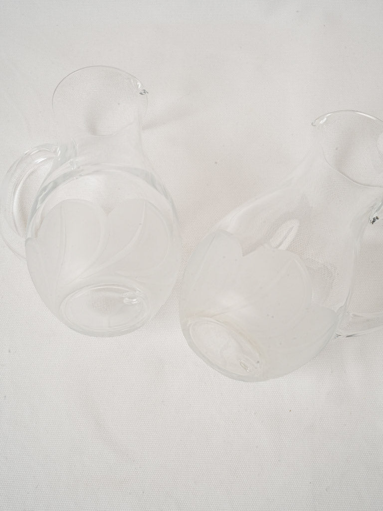 Functional decorative glass pitchers