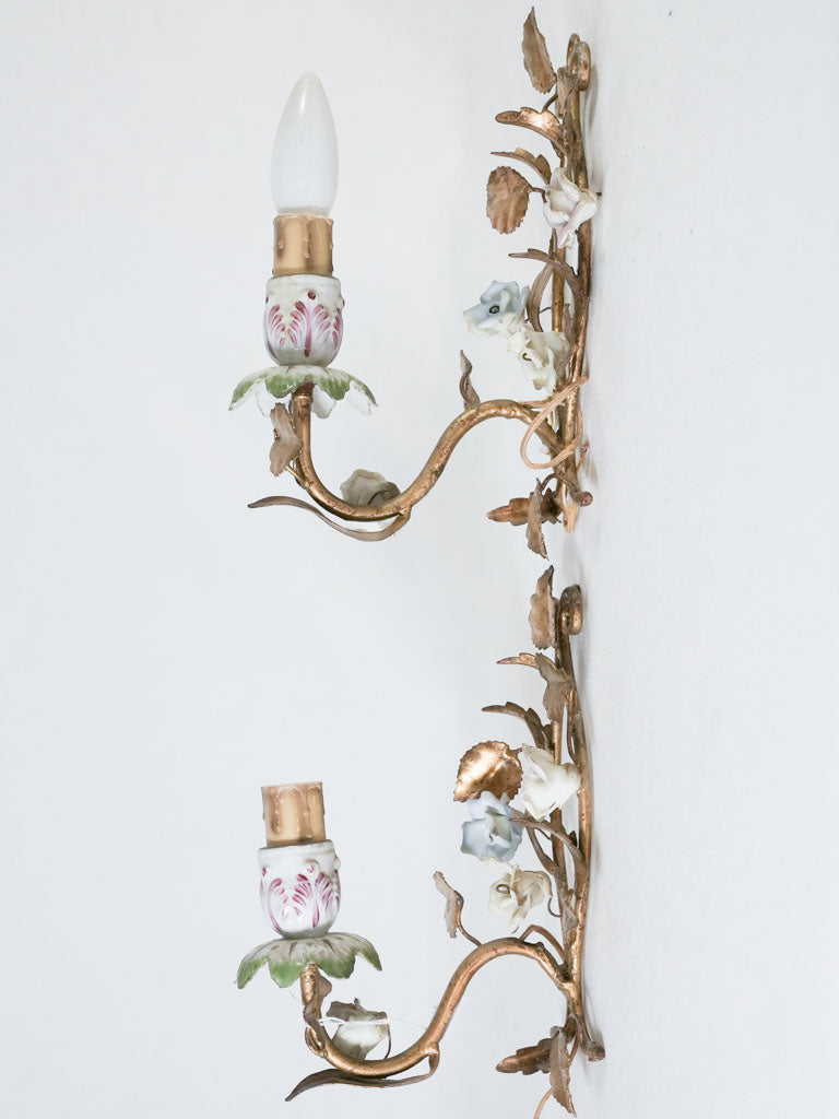 Pair of vintage wall sconces 9¾"