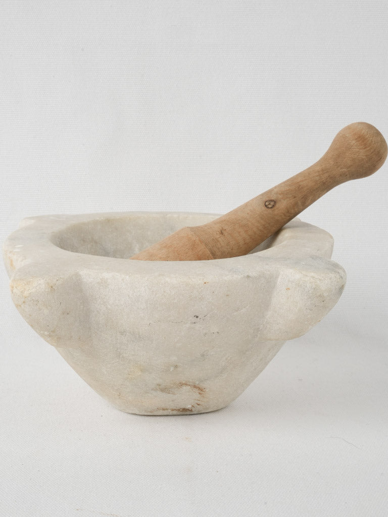 Vintage French Culinary Heritage Mortar Pestle