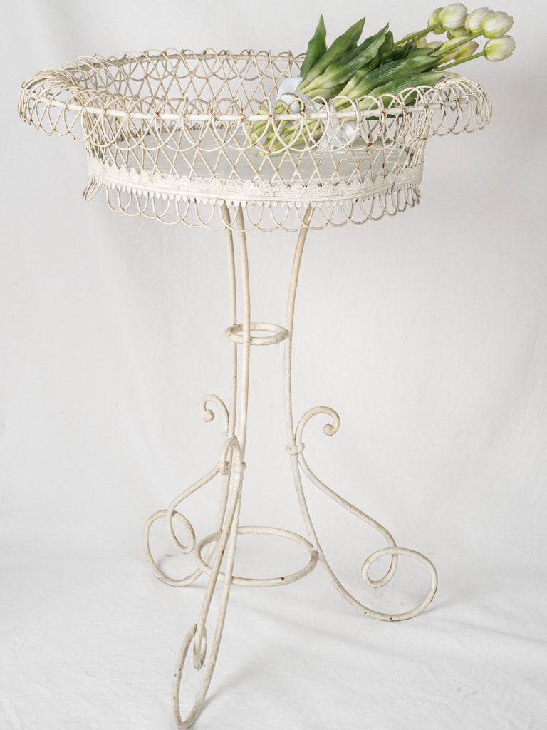 Elegant vintage wrought iron stand  