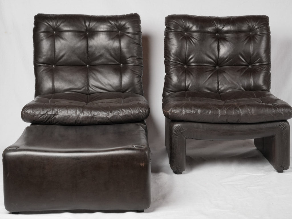 Classic 1970s Italian leather furniture