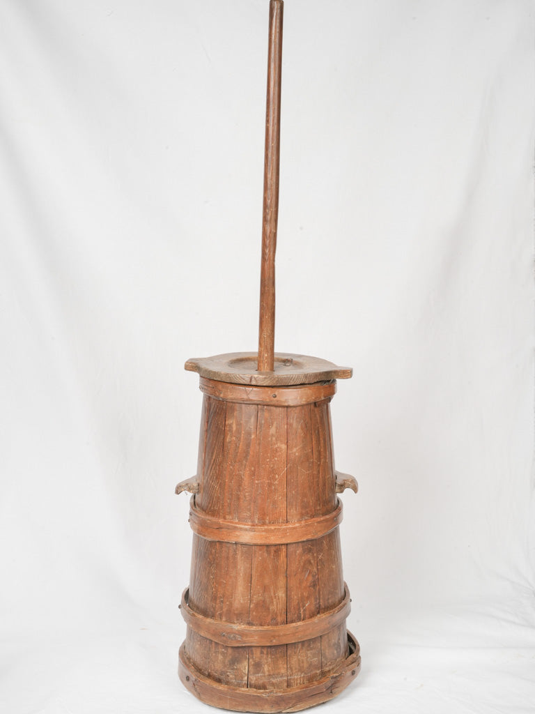 Vintage chestnut wood churn