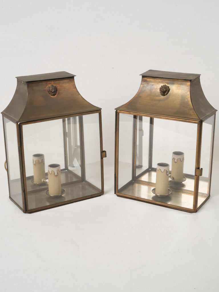 Timeless neoclassical glass lantern fixtures