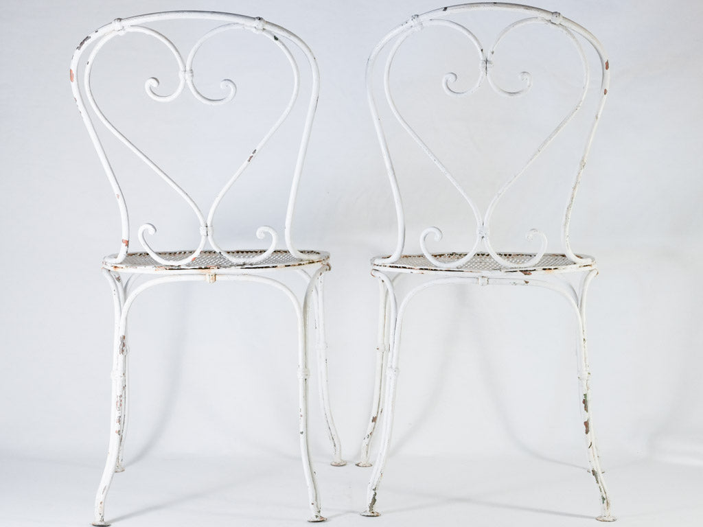 Pair of antique French garden chairs