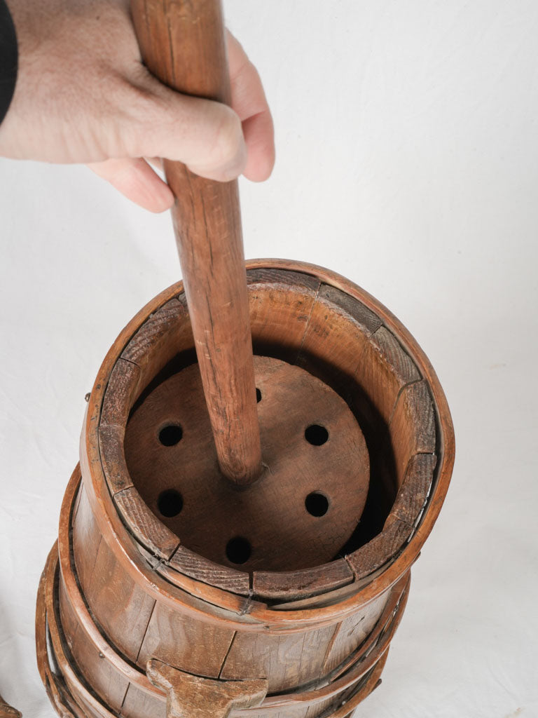 Distressed finish French churn