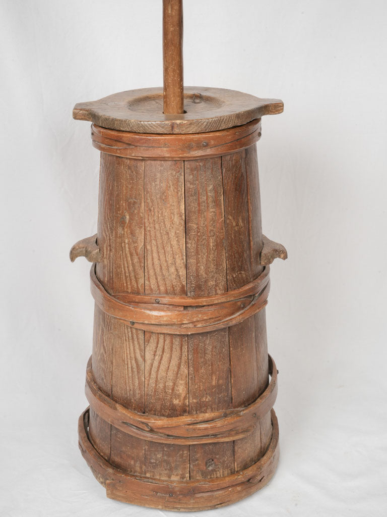 Decorative rustic kitchen churn