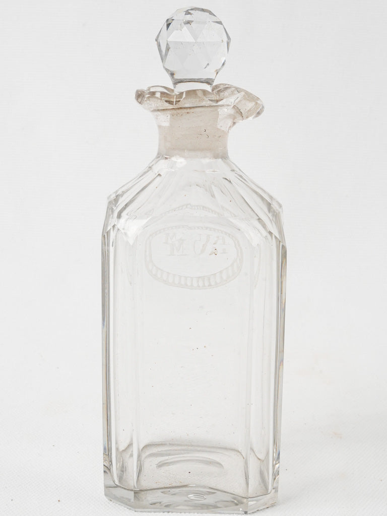 Engraved Georgian rum carafe