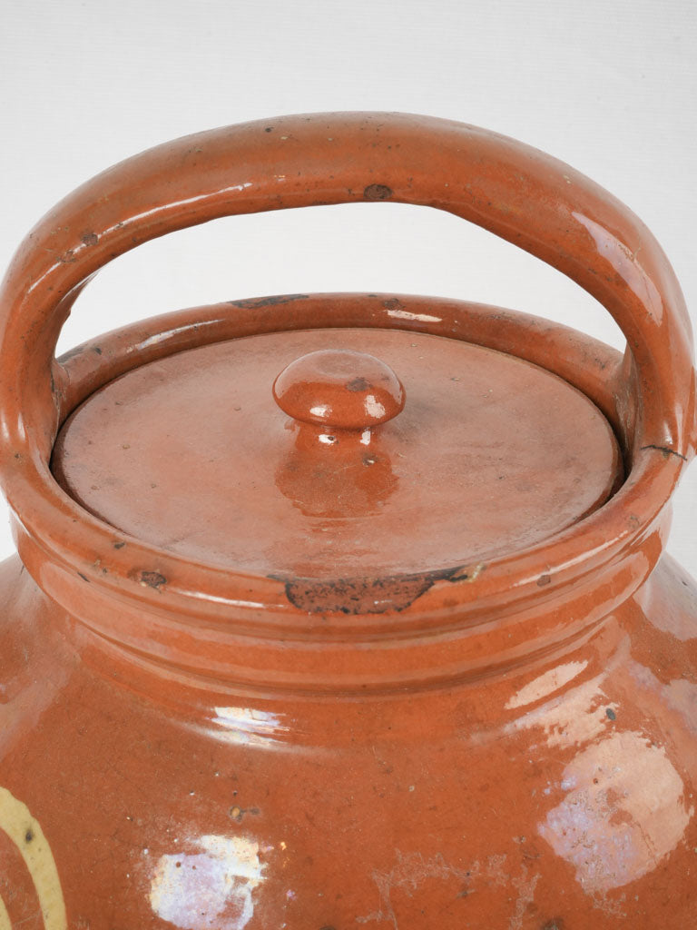 Aged earthenware pitcher, provincial charm