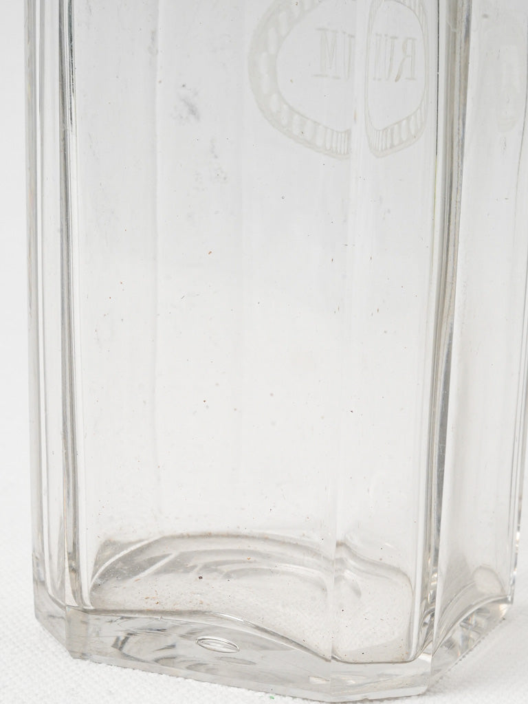 Timeless faceted glass carafe