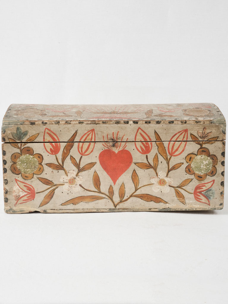 Traditional hand-painted keepsake wedding box