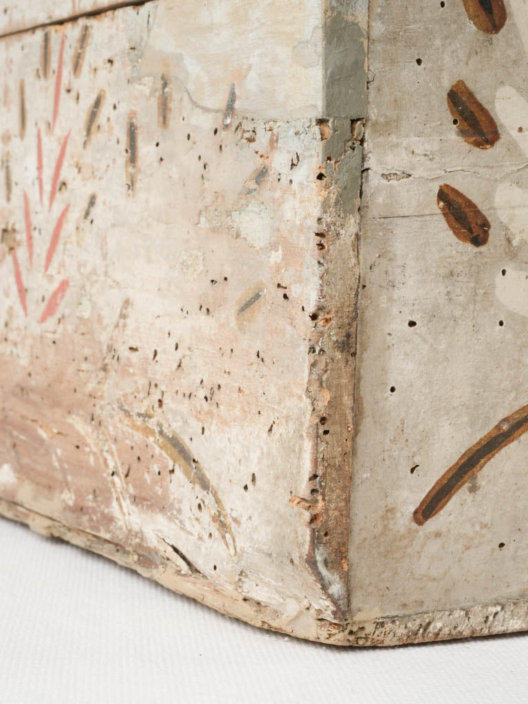 Traditional hand-painted 18th-century marriage box