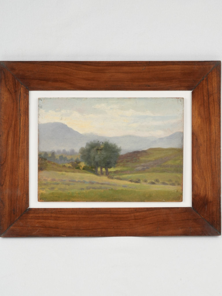 Vintage, rustic landscape painting