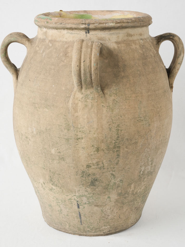 Timeworn, historic French terracotta jar