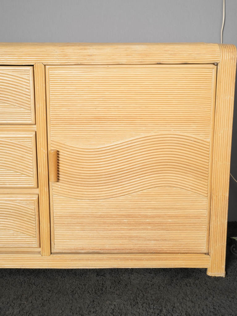 Fresh straw-colored 1970s sideboard