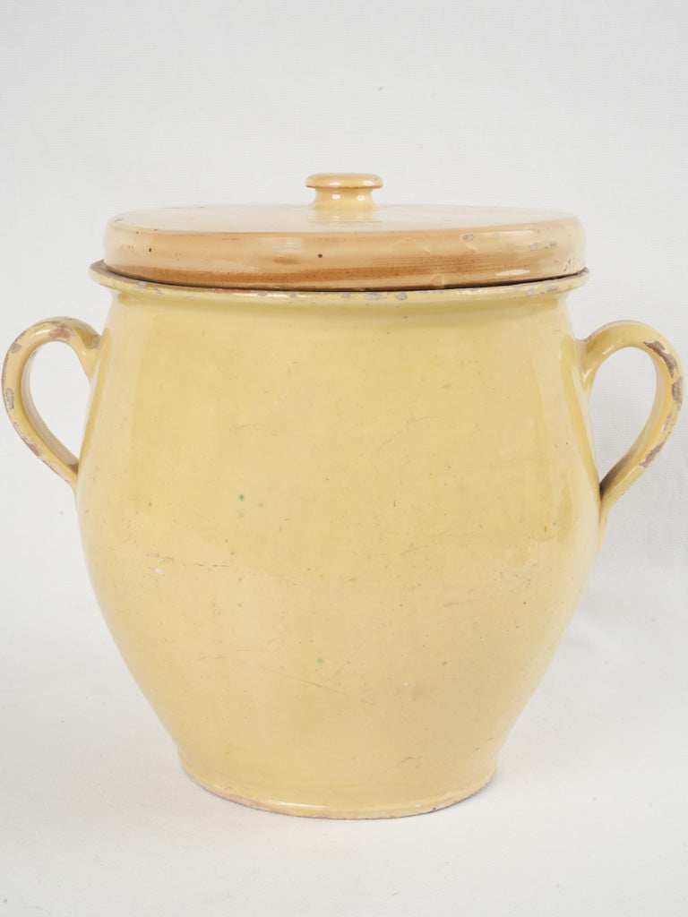 Antique French ceramic preserving pot