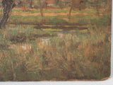 Timeless verdant countryside oil artwork