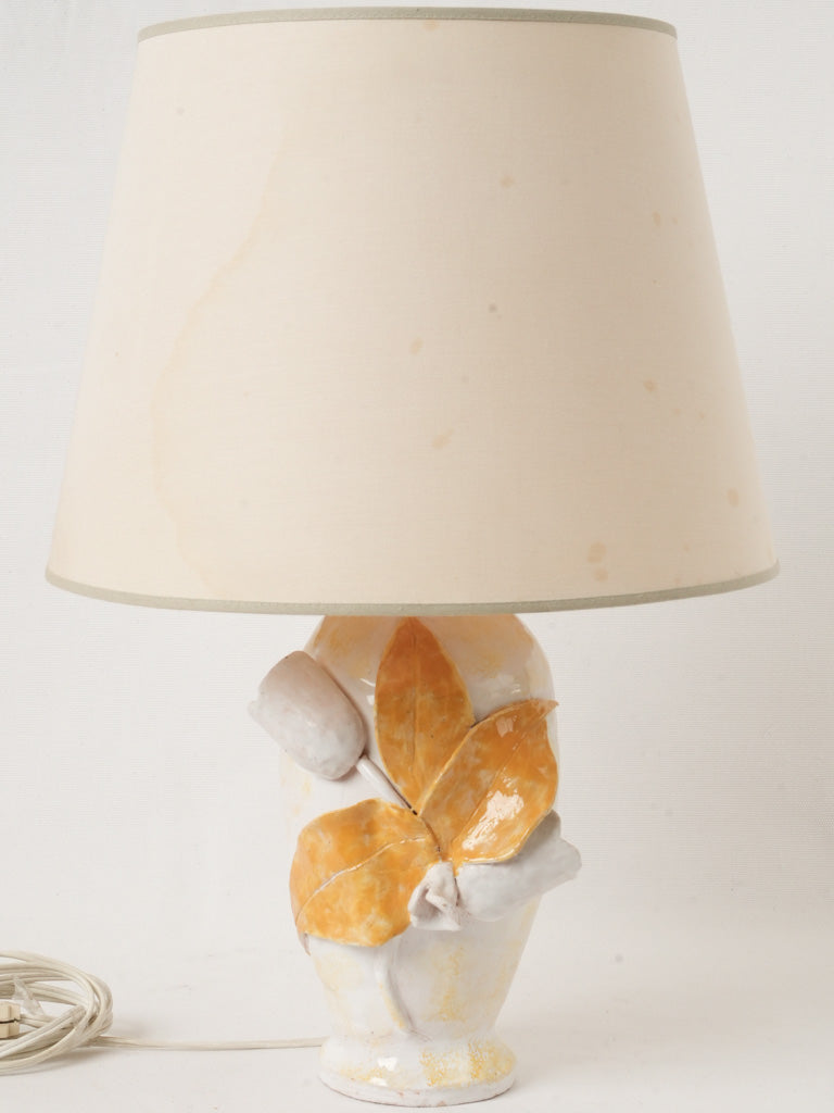 Artisanal French ceramic bedside lamp  