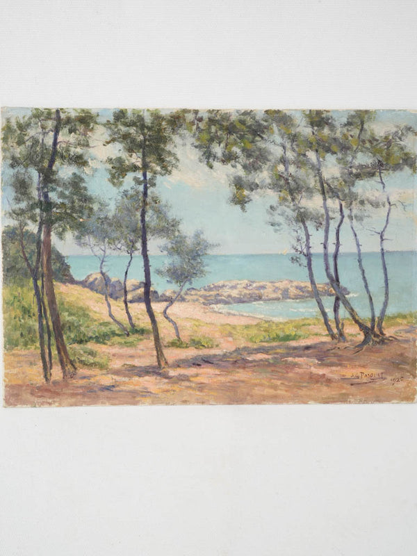 Vintage Coastal Landscape Painting