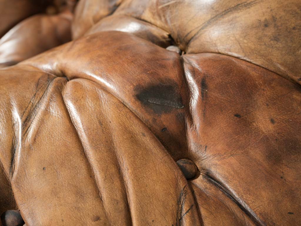 Stylish and rare mid-century leather sofas