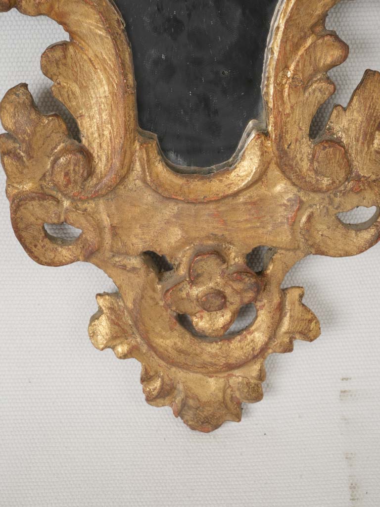 Opulent floral motif mirror