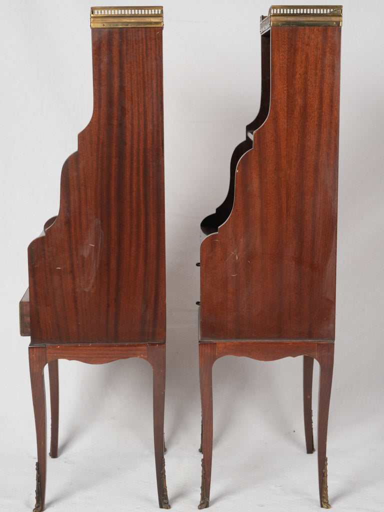 Vintage French rosewood marquetry nightstands