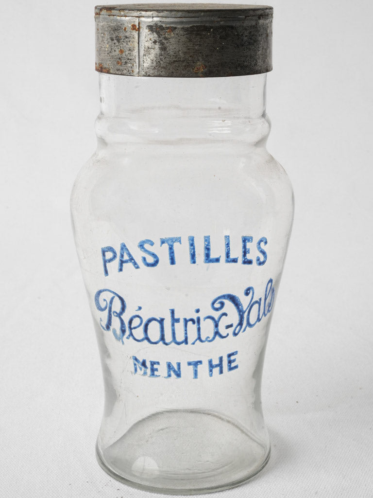 Vintage French glass candy jar