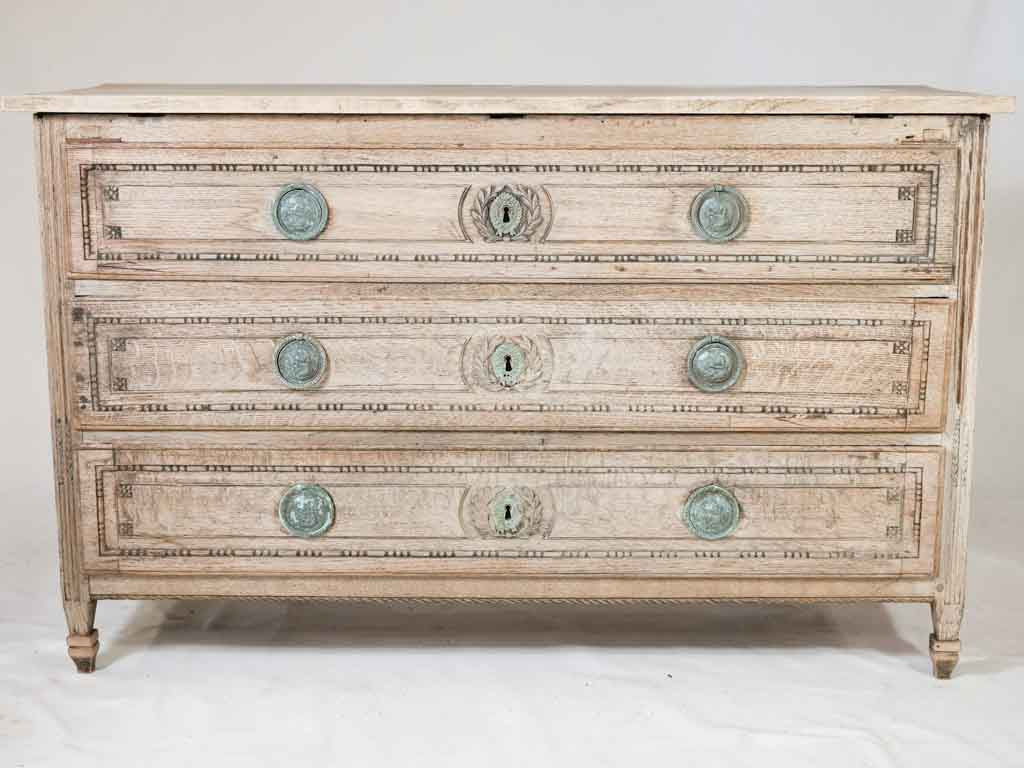 Stripped-back ornamental French commode