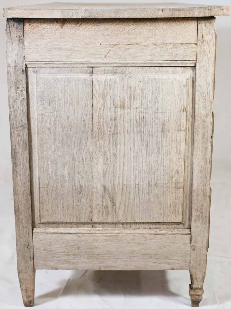 Vintage wreath-decorated oak commode