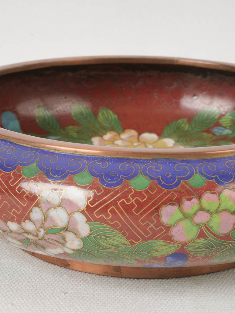 Meticulously crafted cloisonné art object