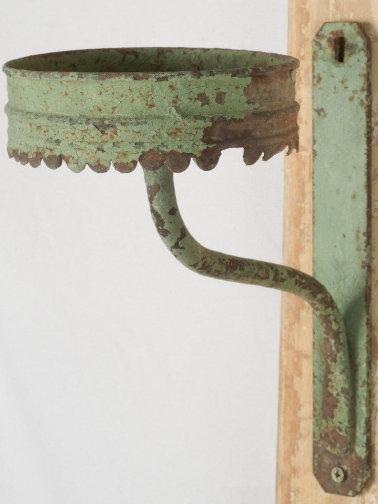 Antique, green patina, iron sconces