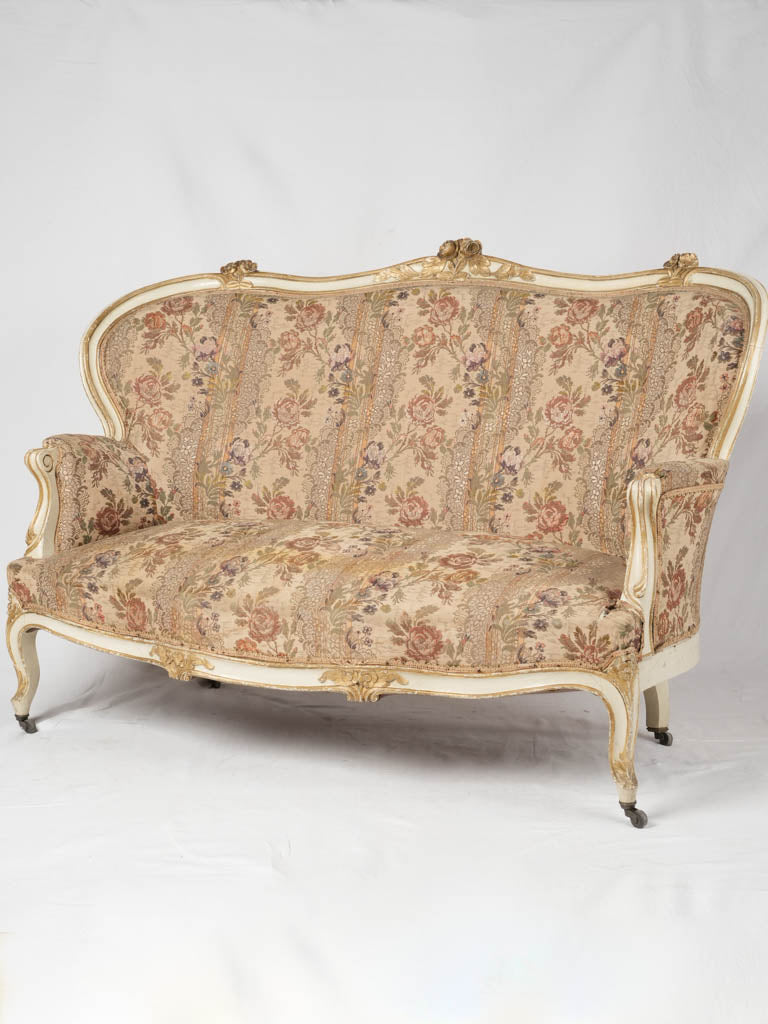 Gilded late 19th century settee