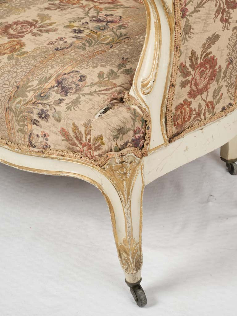 Unrestored Louis XV cream sofa