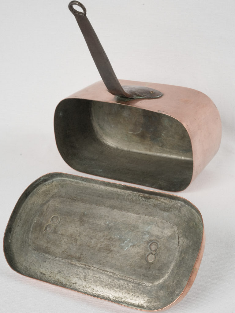 Patinated copper gourmet braisière