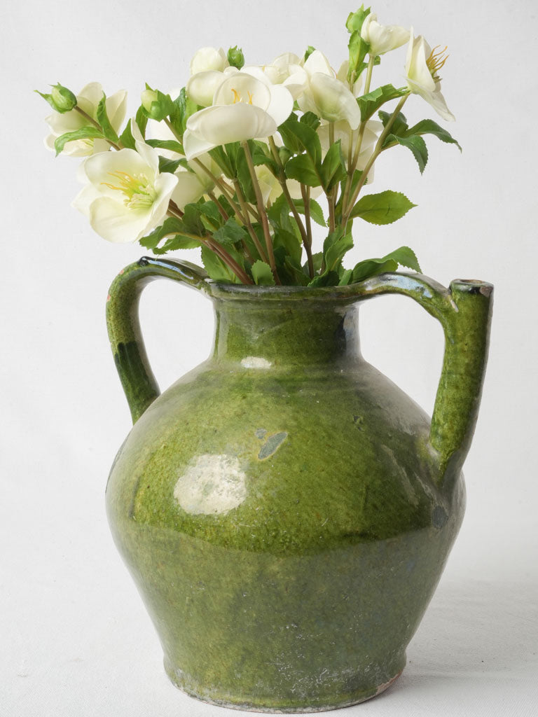 Rustic dual-handled vintage ewer