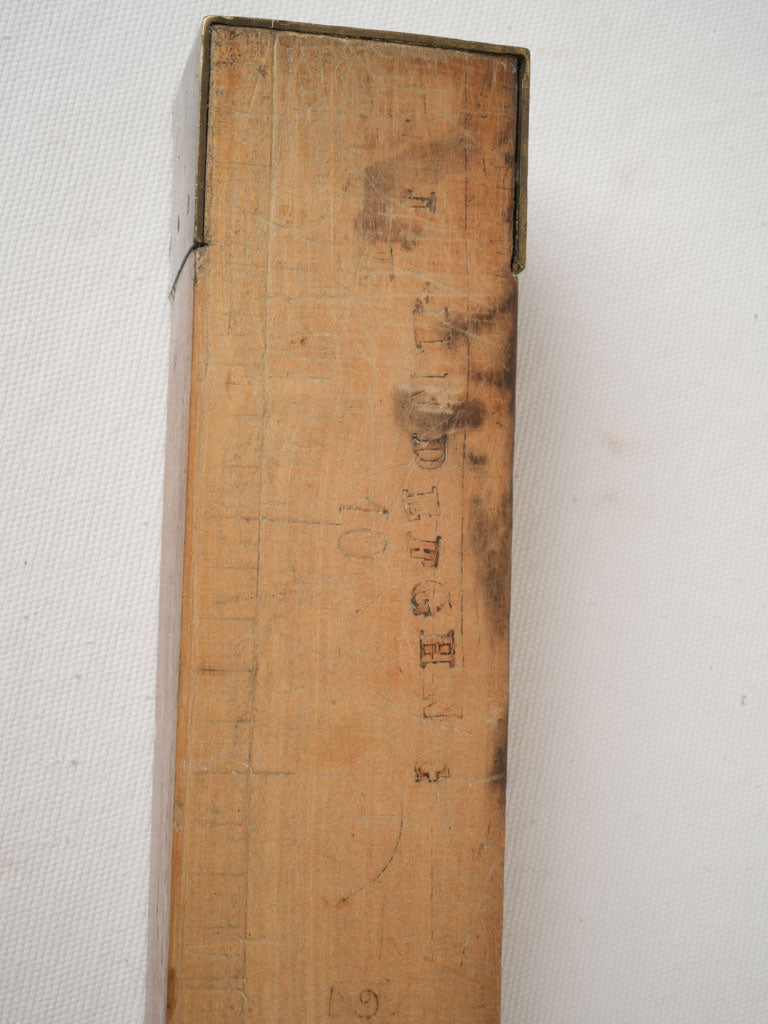 Historic French sewing measuring stick