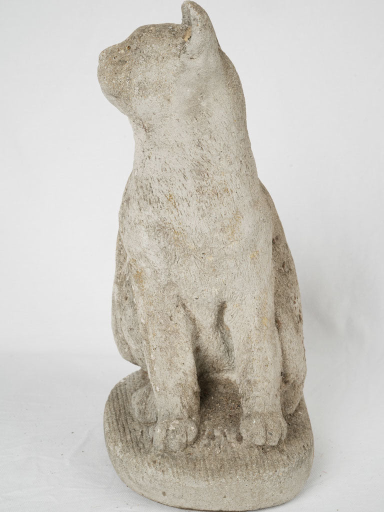 Charming vintage stone garden feline