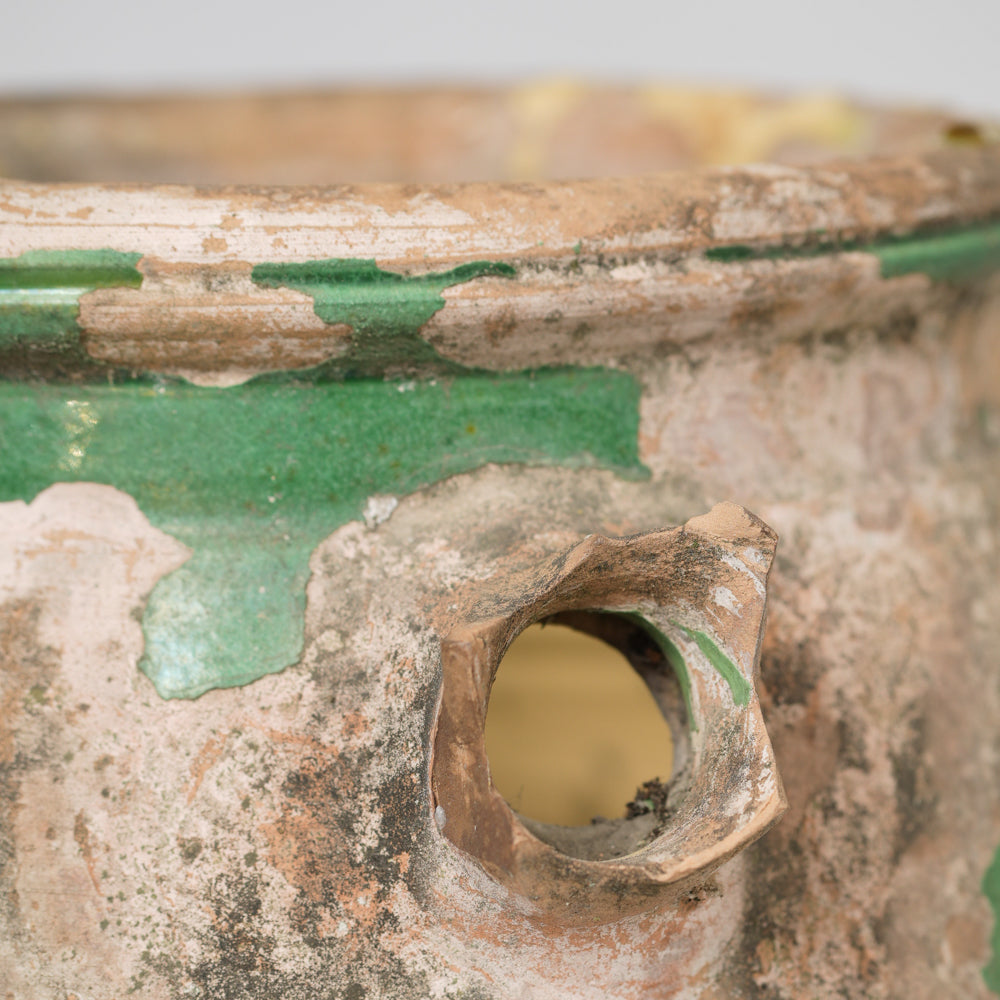 Antique, weathered French terracotta jar