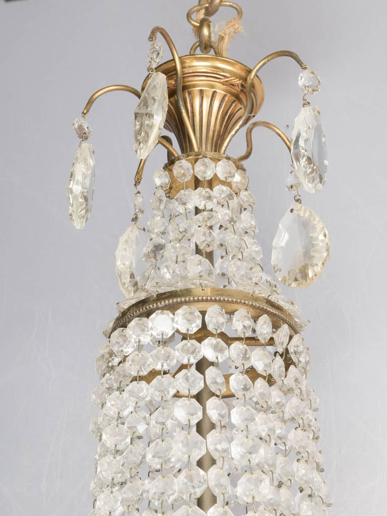 Brass acanthus leaves chandelier