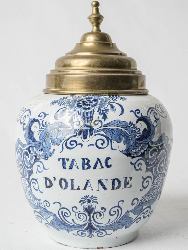 Ornate vintage ceramic tobacco jar  