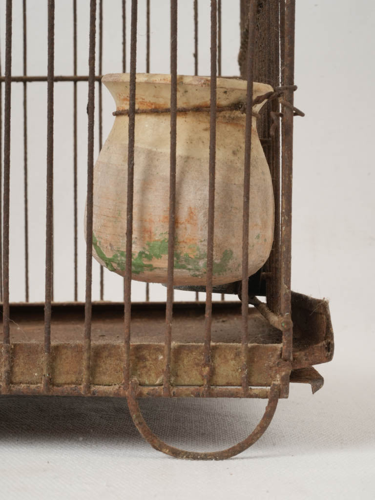 Distressed finish decorative birdcage  