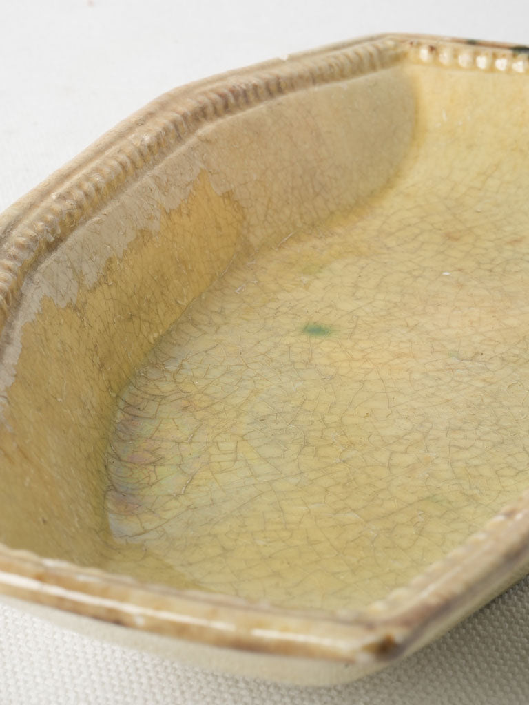 Subtle craquelure pottery dish  