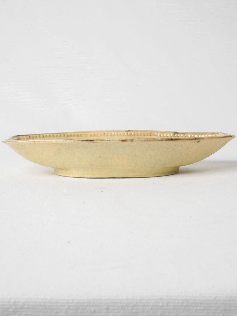 Elongated Vallauris ceramic dish  