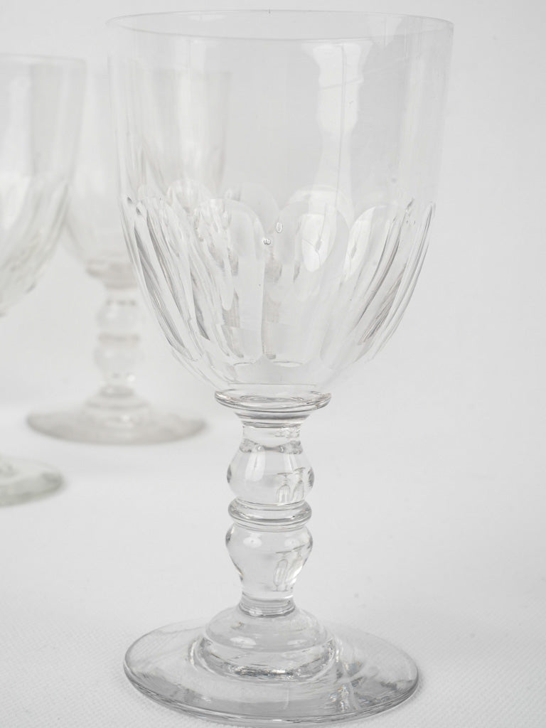 French collection of elegant wine glasses