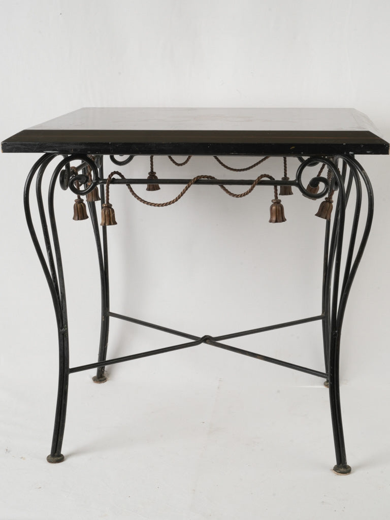 Chic black painted side table  