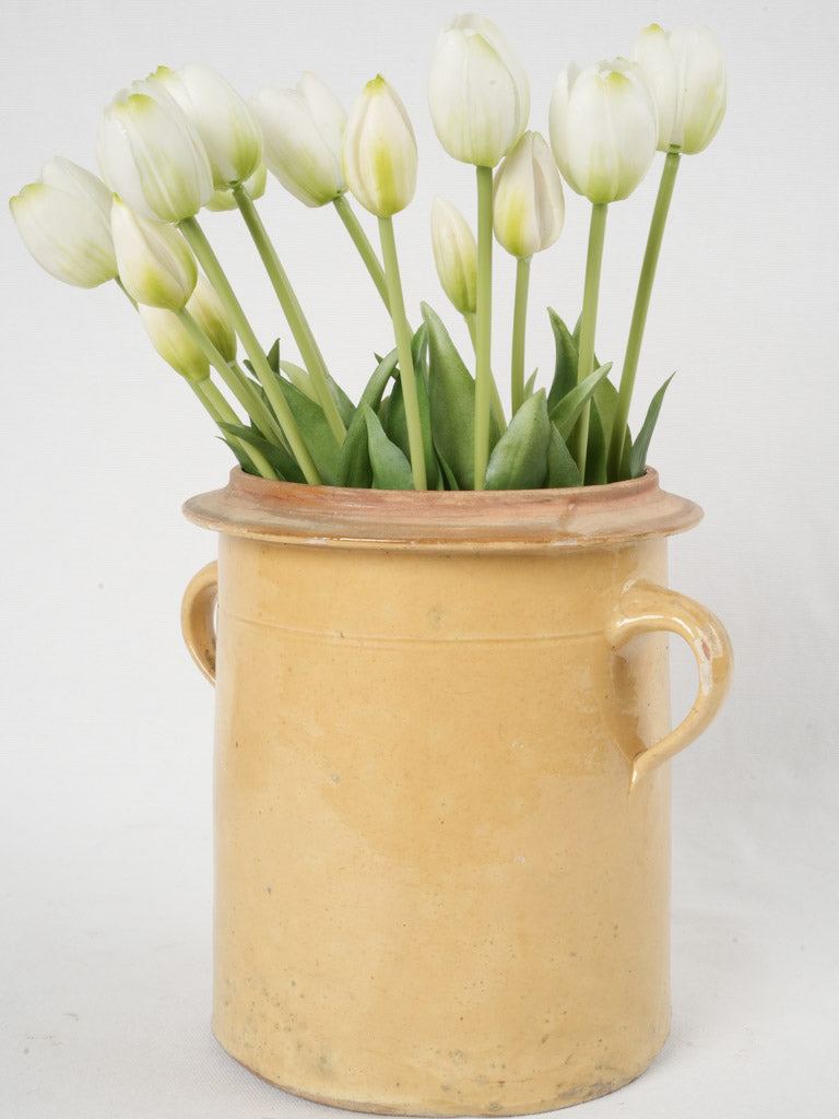 Vintage cinnamon-orange glazed French pottery