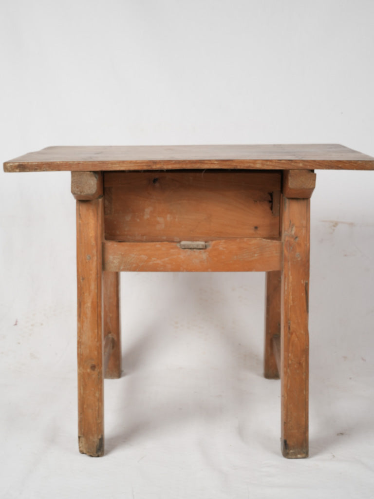 Aged Arolla Pine Side Table with Drawer