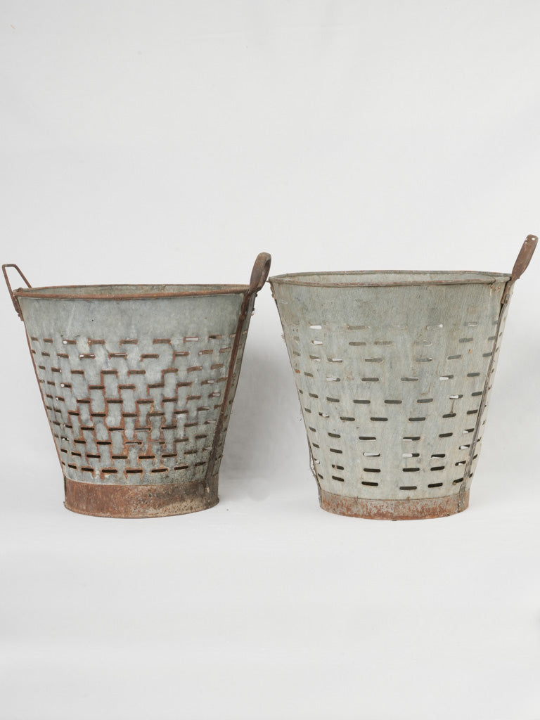 Charming antique French olive pails