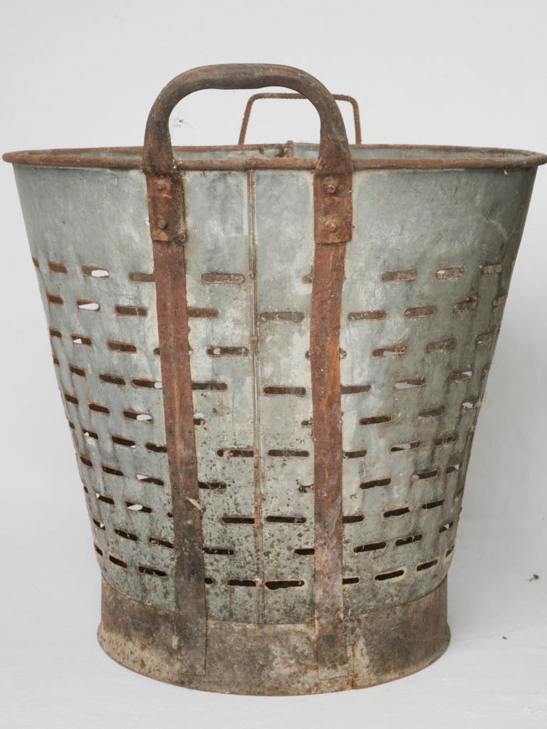 Aged zinc olive preparation buckets